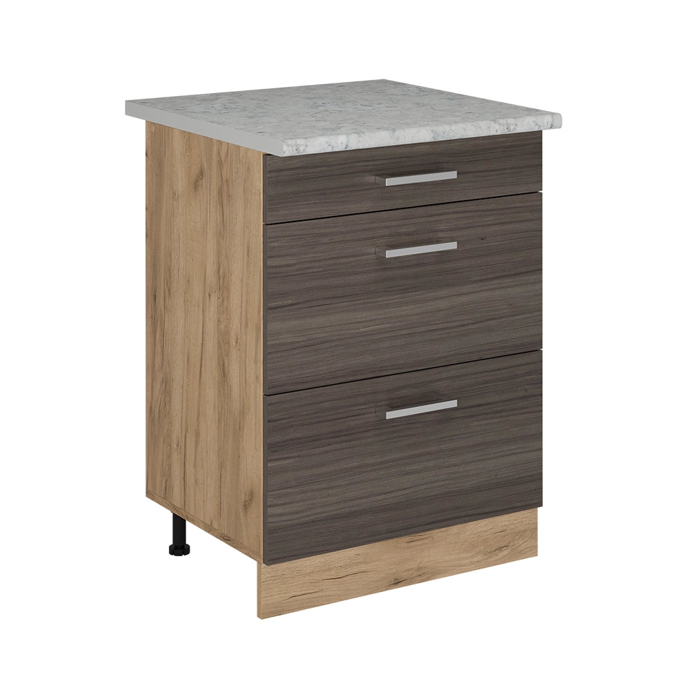 Vicco Mobiletto base per cucina Grigio nobile 60 cm PL Marmo