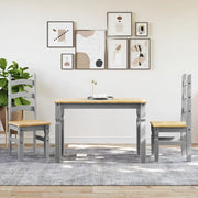 Set da Pranzo 3 pz PANAMA Grigio in Legno Massello di Pino 3345195