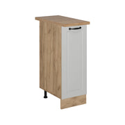 Armadio cucina dispensa alto R-Line Bianco rustico/Rovere dorato 30 cm, PL Rovere Vicco