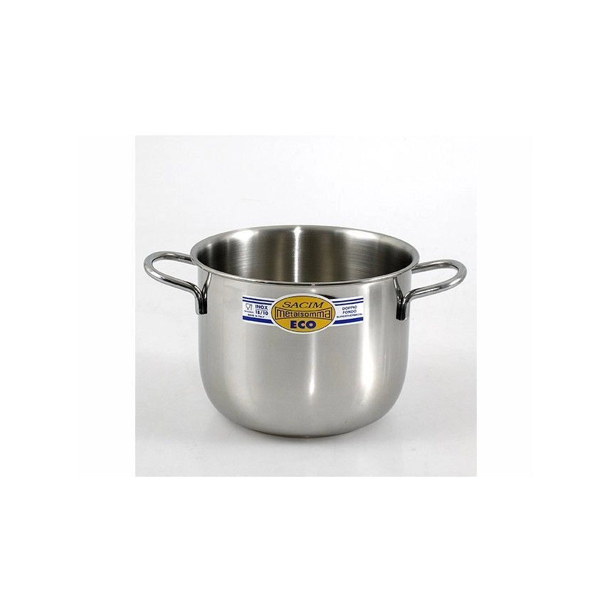 SACIM SCM600L28 202 Eco Pentola in Acciaio Inox 18-10 per Induzione Diametro 28 cm Altezza 21 cm colore Cromo