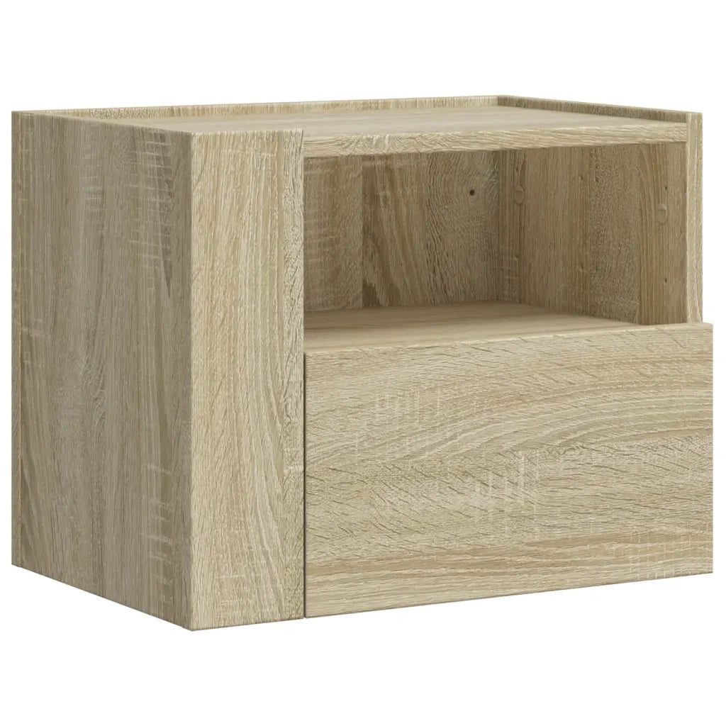 Comodino | Armadio da Notte | Mobiletto da notte a Muro Rovere Sonoma 45x30x35 cm