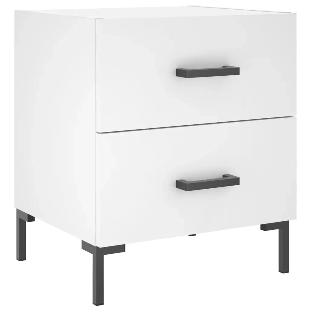 Comodino-Tavolino da notte Bianco 40x35x47,5 cm in Legno Multistrato 508704