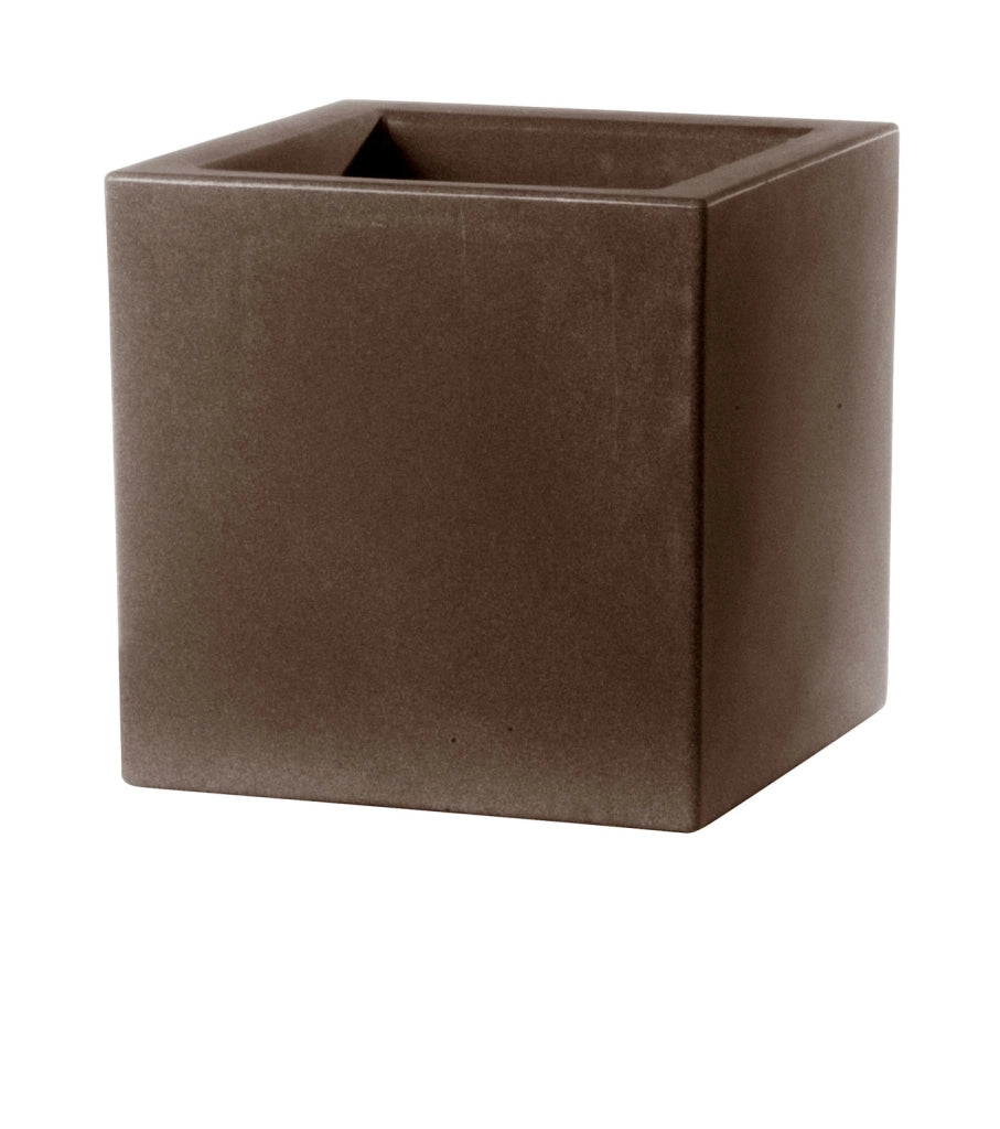 Vaso Schio Cubo Materiale: Polietilene, Colore: Bronzo