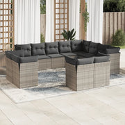 Set Divani da Giardino 12 pz con Cuscini Grigio in Polyrattancod mxl 90612