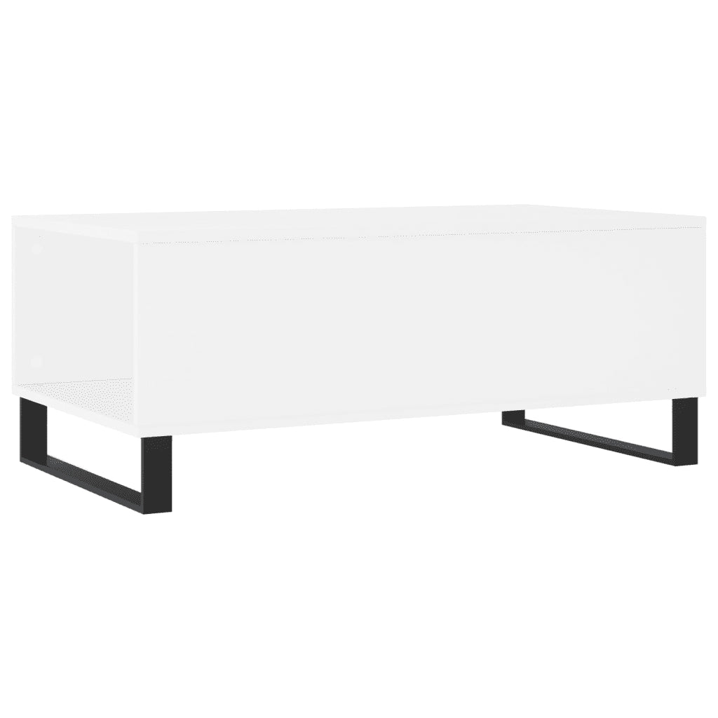 Tavolino da salotto | Tavolino da caff¨¨ | Tavolino da Soggiorno Bianco 90x50x36,5 cm in Legno Multistrato