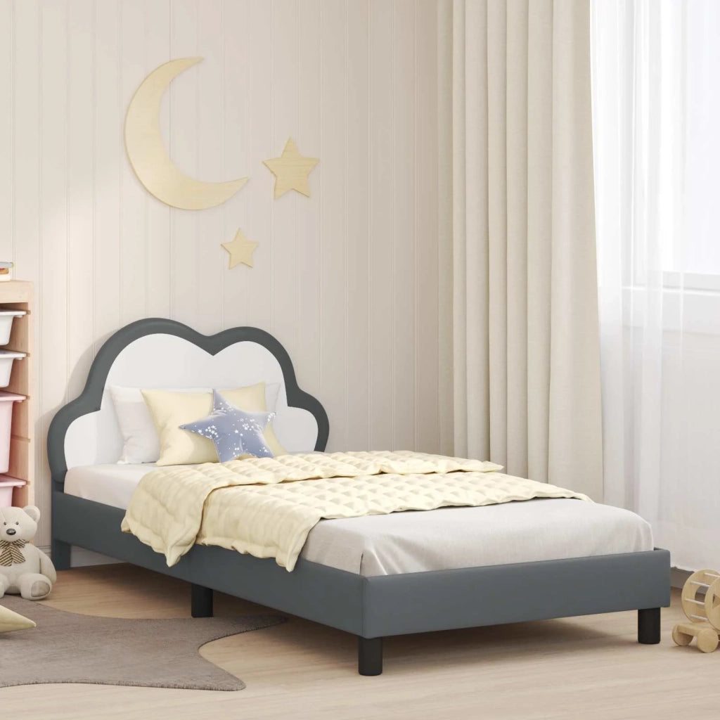 Struttura letto bambini con testata Grigio Chiaro 80 x 200 cm