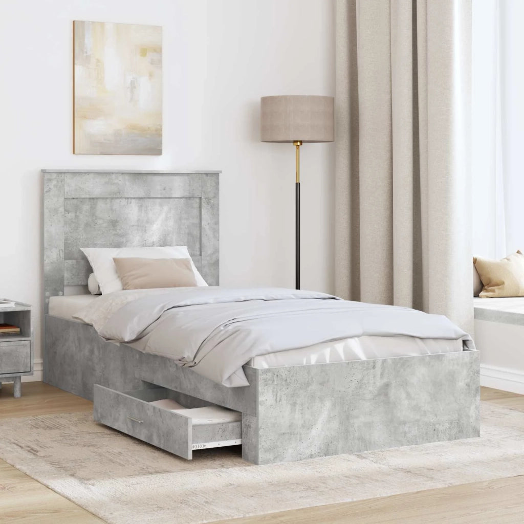 Struttura del letto-Giroletto Grigio Certo e Argento 75 x 190 cm 172213