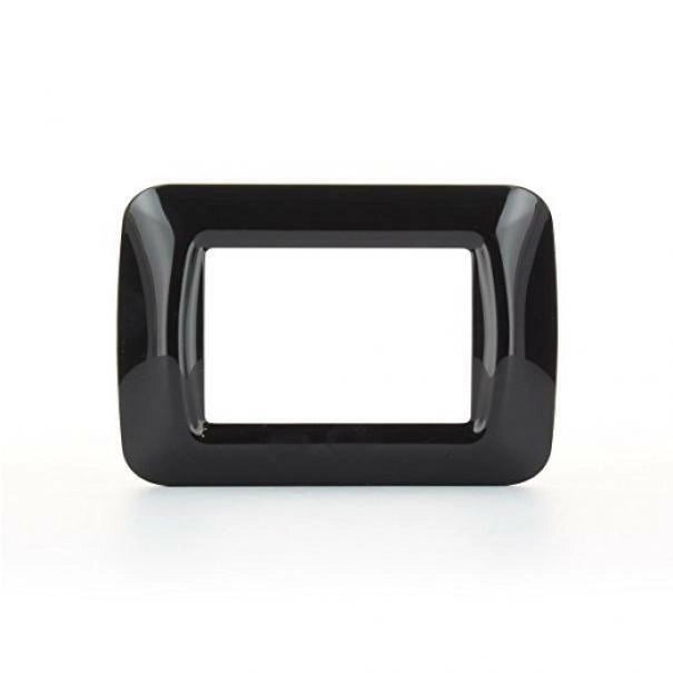 PLACCA COPRINTERRUTTORI NERO TONER 'SYSTEM' 3 posti - GEWISS