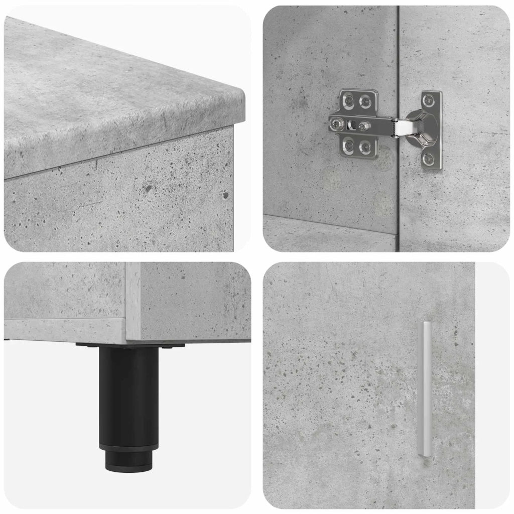 Mobiletto da Bagno | Armadio da bagno Grigio Cemento 60 x 35 x 60 cm
