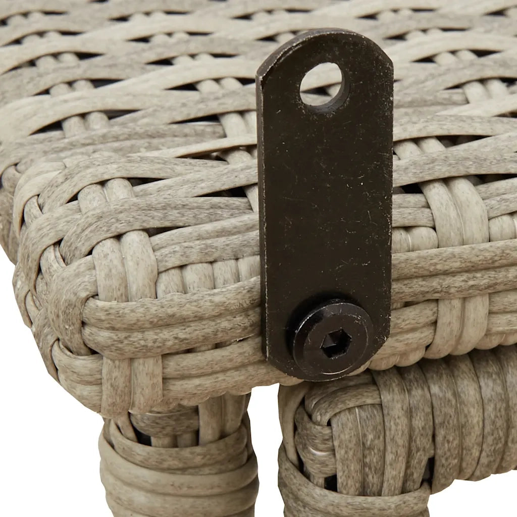 vidaXL Tavolo Giardino Pieghevole Grigio Chiaro 90x51x75 cm Polyrattan