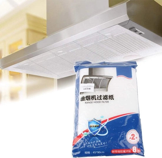 Filtro per Cappa di Aspirazione Universale - 2 Pezzi - Resistente al Olio - Tagliabile - Facile da Sostituire