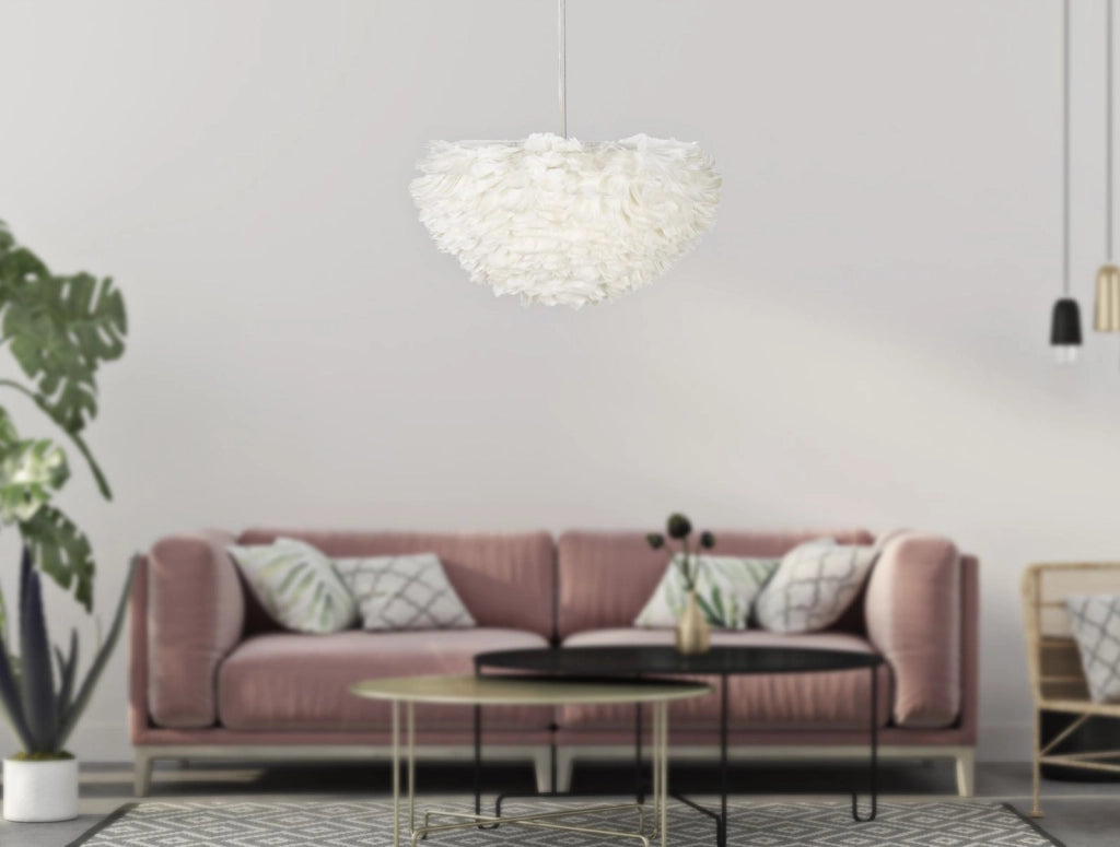 LAMPADARIO FEATHER CM Ø 60X30 (altezza con filo cm 110)