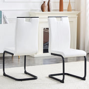 Set 2 Sedie da Pranzo in PU ¨C MINIMAL ¨C Bianche, Design Moderno
