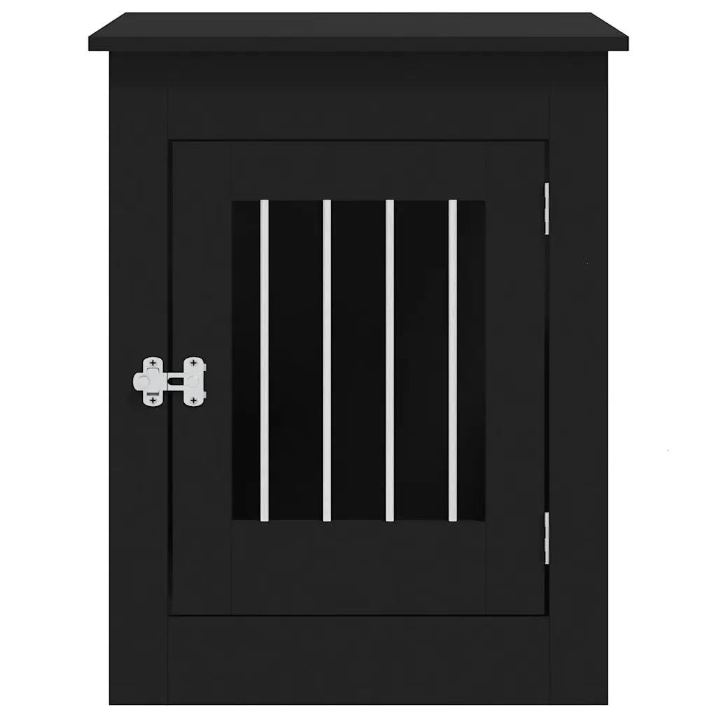 Gabbia Cani da Arredamento Nera 55x80x68cm Legno Multistrato CFW5147861