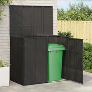 Cassa per Spazzatura 2 pcs Nero 130 x 80 x 115 cm Polietilene 42008242