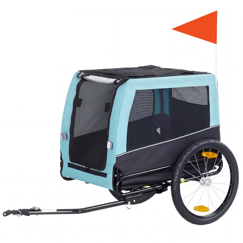 Trasportino per cani pieghevole per bicicletta ¨C Minimal ¨C Blu chiaro 143x70x90 cm