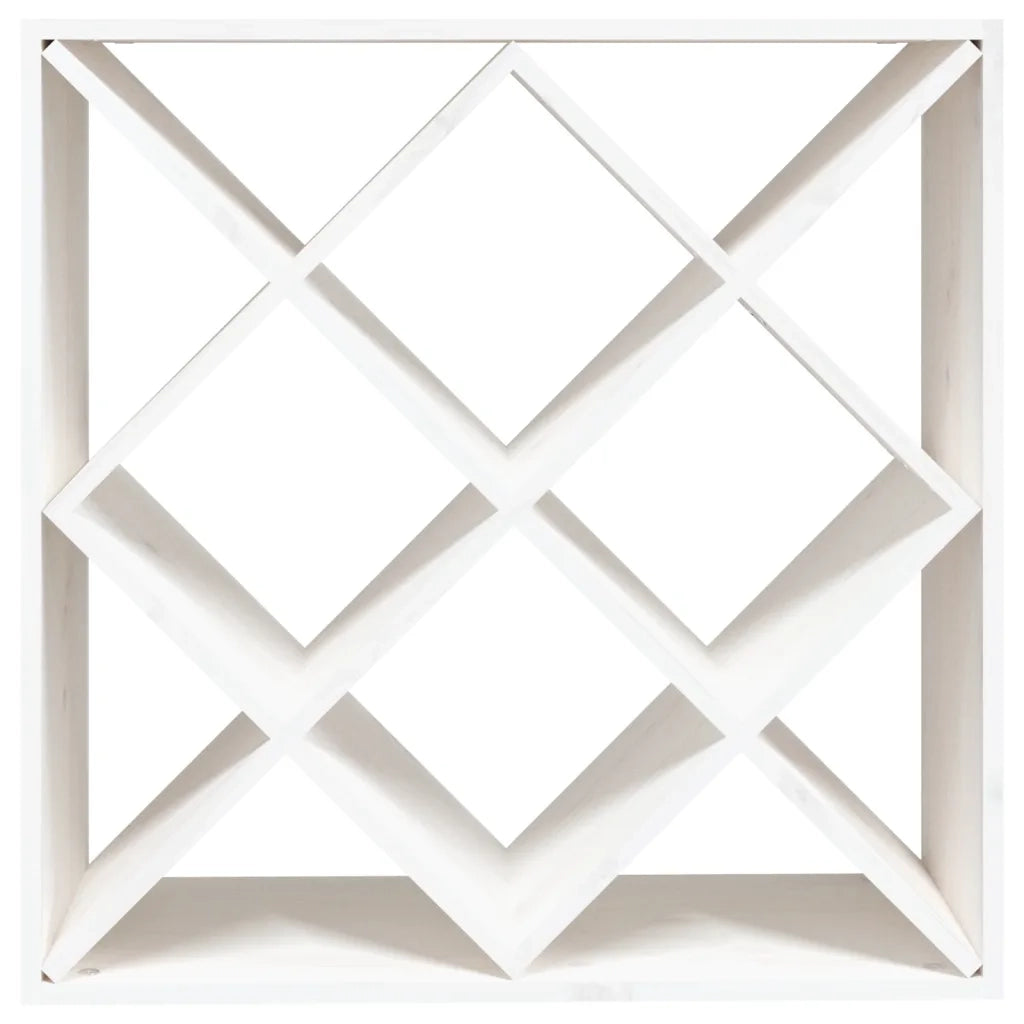 Portabottiglie Bianco 62x25x62 cm in Legno Massello di Pino 821543