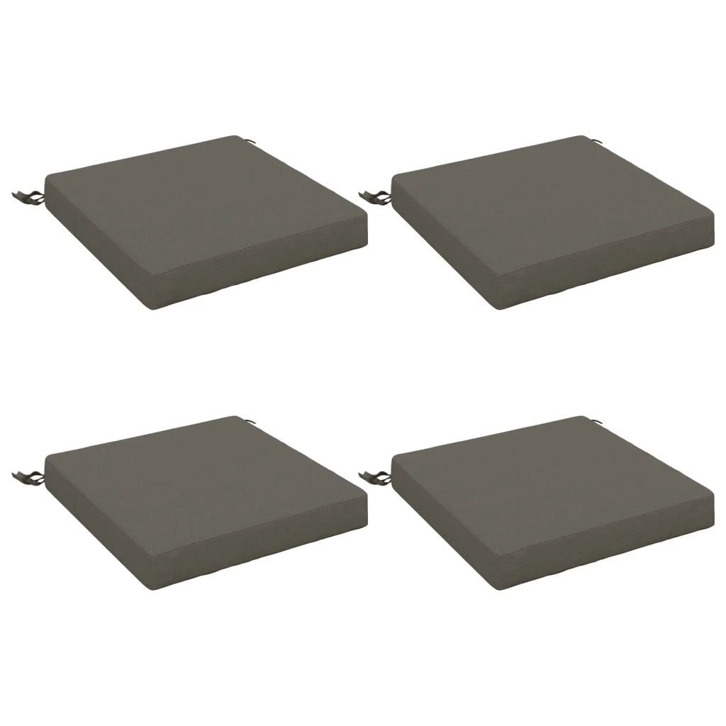 Cuscini per Sedia in 4 Pezzi SOEST 4 pz 100% Poliestere Grigio 944392