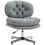 Sedia da ufficio ergonomica girevole con funzione dondolo e altezza regolabile; grigio
