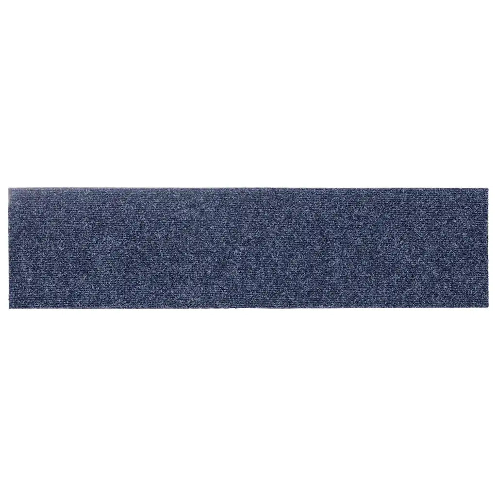 Tappetini per scale autoadesivi 15 pz 76x20 cm Grigio Blu Rettangolari 326929