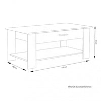 Tavolino Salotto Myrto 110x60x44 h cm in Truciolare bilaminato Rovere Chiaro