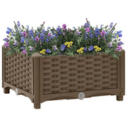 Fioriera Rialzata-Vaso da Esterno-Fioriera Elevata 40x40x23 cm in Polipropilene 423793