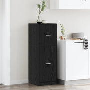 Armadio da farmacia in rovere nero 40x41x118 cm in legno ingegnerizzato