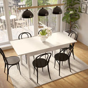 Lirelaba, Tavolo Allungabile 8 Posti, 120x80x76h cm Bianco