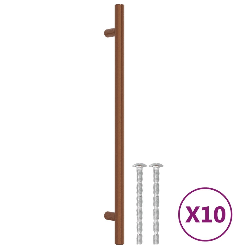 Maniglie per Mobili 10 pz Bronzo 224 mm in Acciaio Inox 3203632