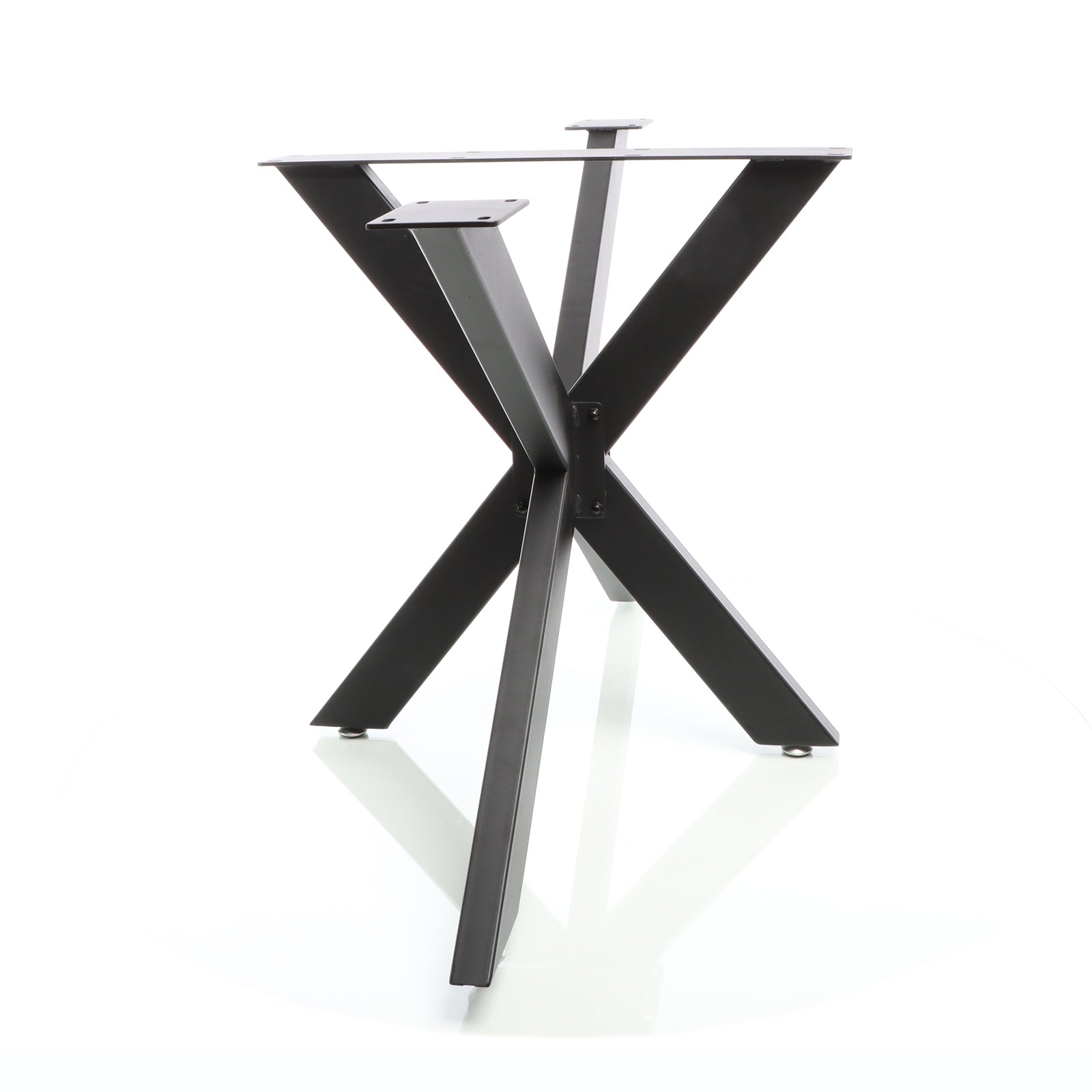Telaio tavolo a gambe incrociate in acciaio 43x58x98 cm nero struttura tavolo a ragno