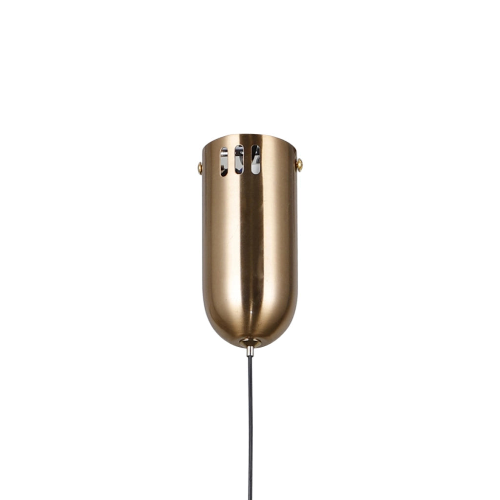 Lampada sospesa moderna oro vetro ambra sfera LED 5W Italux