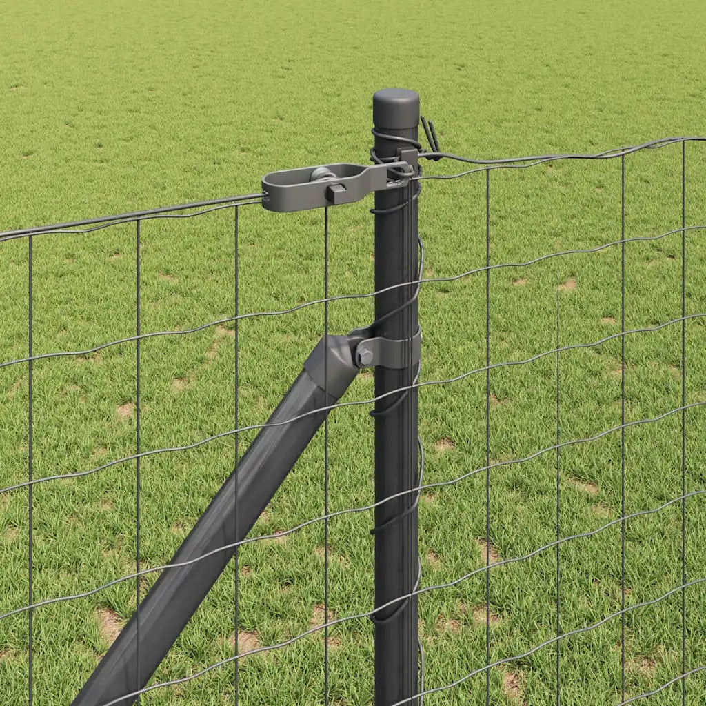 Recinzione con Posto Grigio 1,2 x 10 m Acciaio