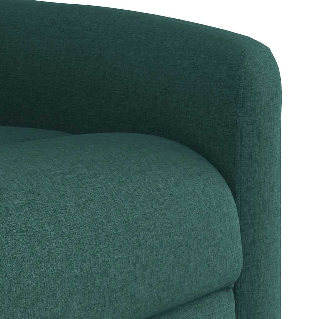 Divano Sedia-Poltrona Massaggiante Reclinabile Verde Scuro in Tessuto 657208