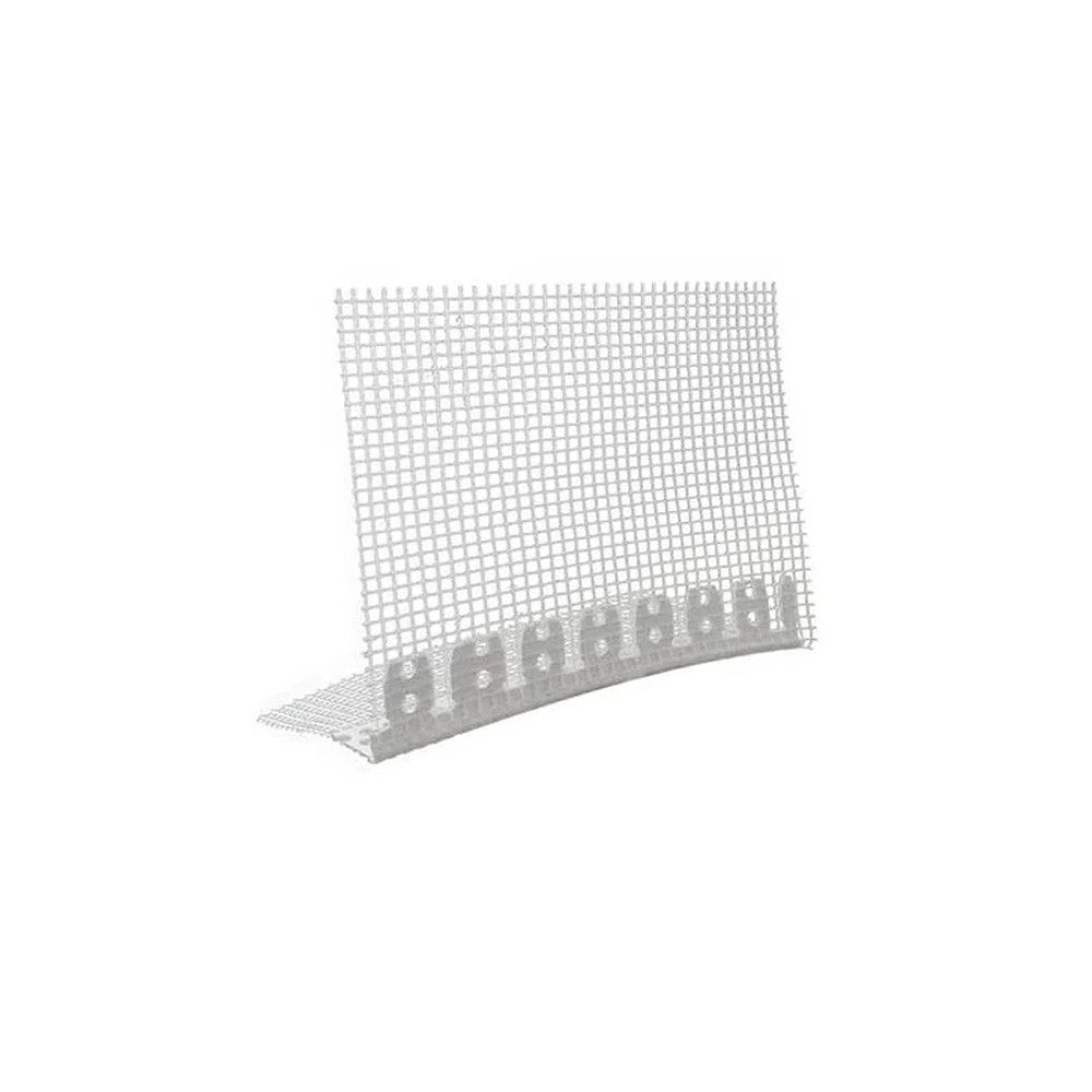 Paraspigolo in pvc per archi con rete - barra 2.5 m bianco