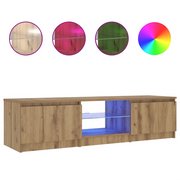Mobile TV | Armadietto TV | Mobile Porta TV con LED Artigianale 140x40x36 cm Multistrato