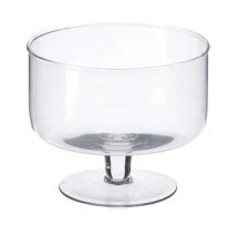 Vaso Decorativo Casa Coppa in Vetro con Piede Tessa 18,5 cm