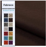 Tessuto in microvezel per metro, 148 cm largo, 100% poliestere, peso 300 g/m², microfibra, pelle a effetto, ideale per rivestimenti di divani, cuscini di divano - marrone scuro