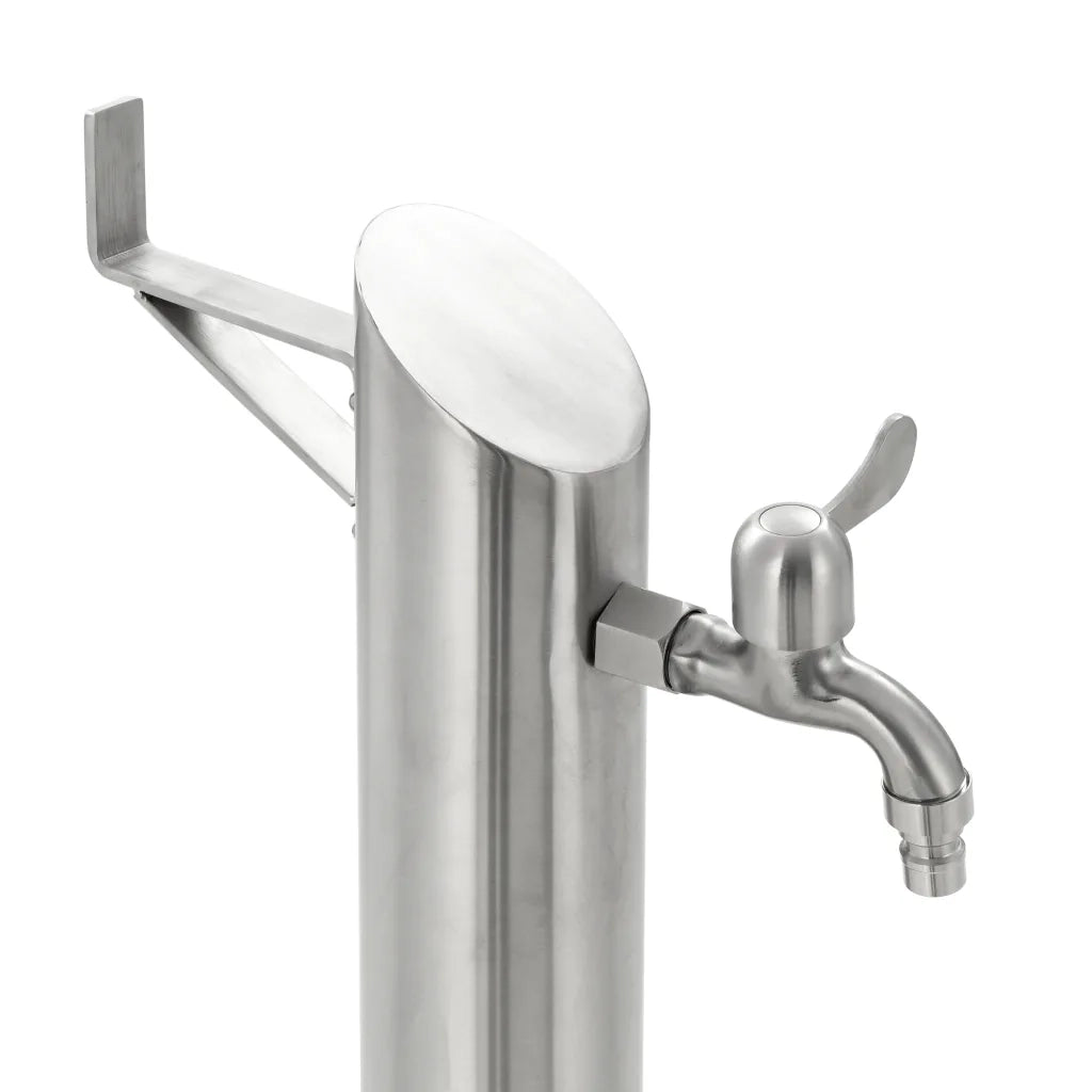 Fontanella a Colonna in Acciaio Inossidabile Rotonda 95 cm CFW6807542