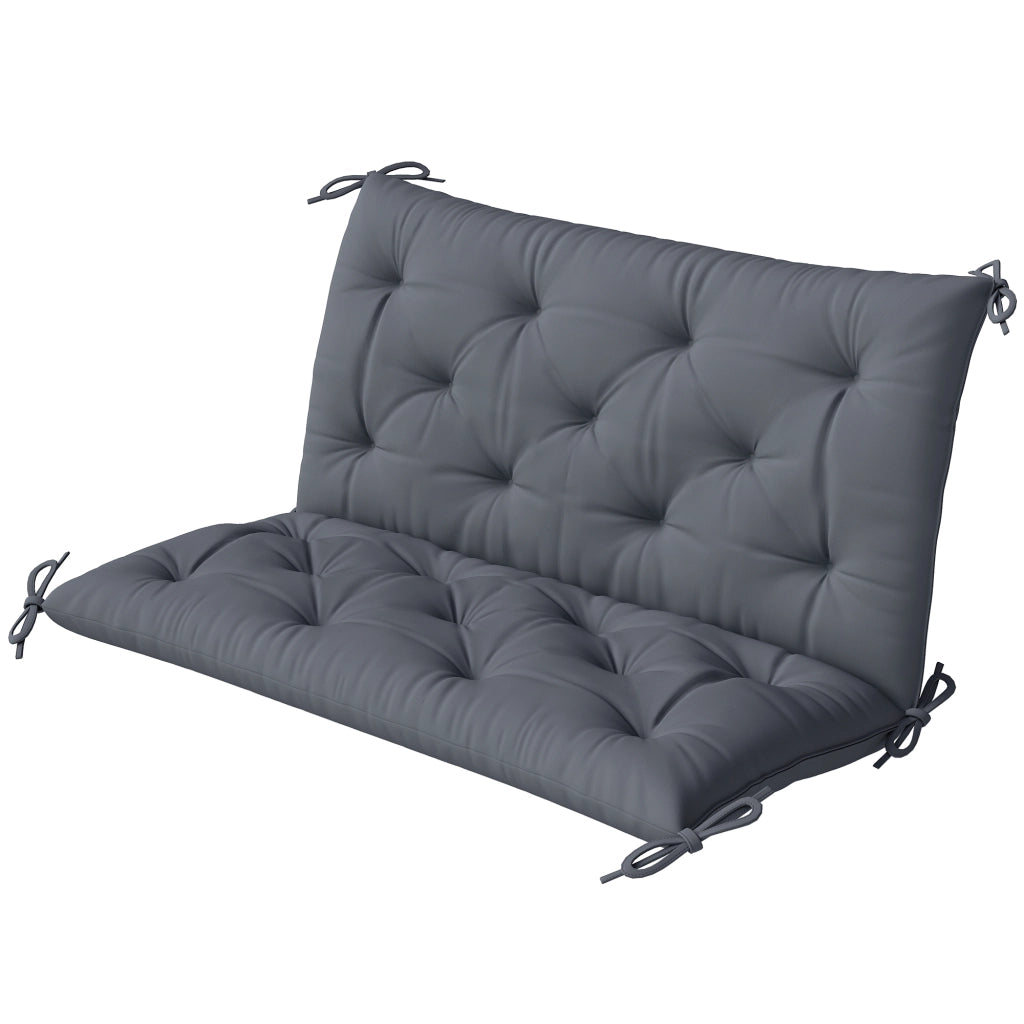 Cuscino per divano da giardino 3 posti ¨C zephmum ¨C 100x98x8 cm grigio