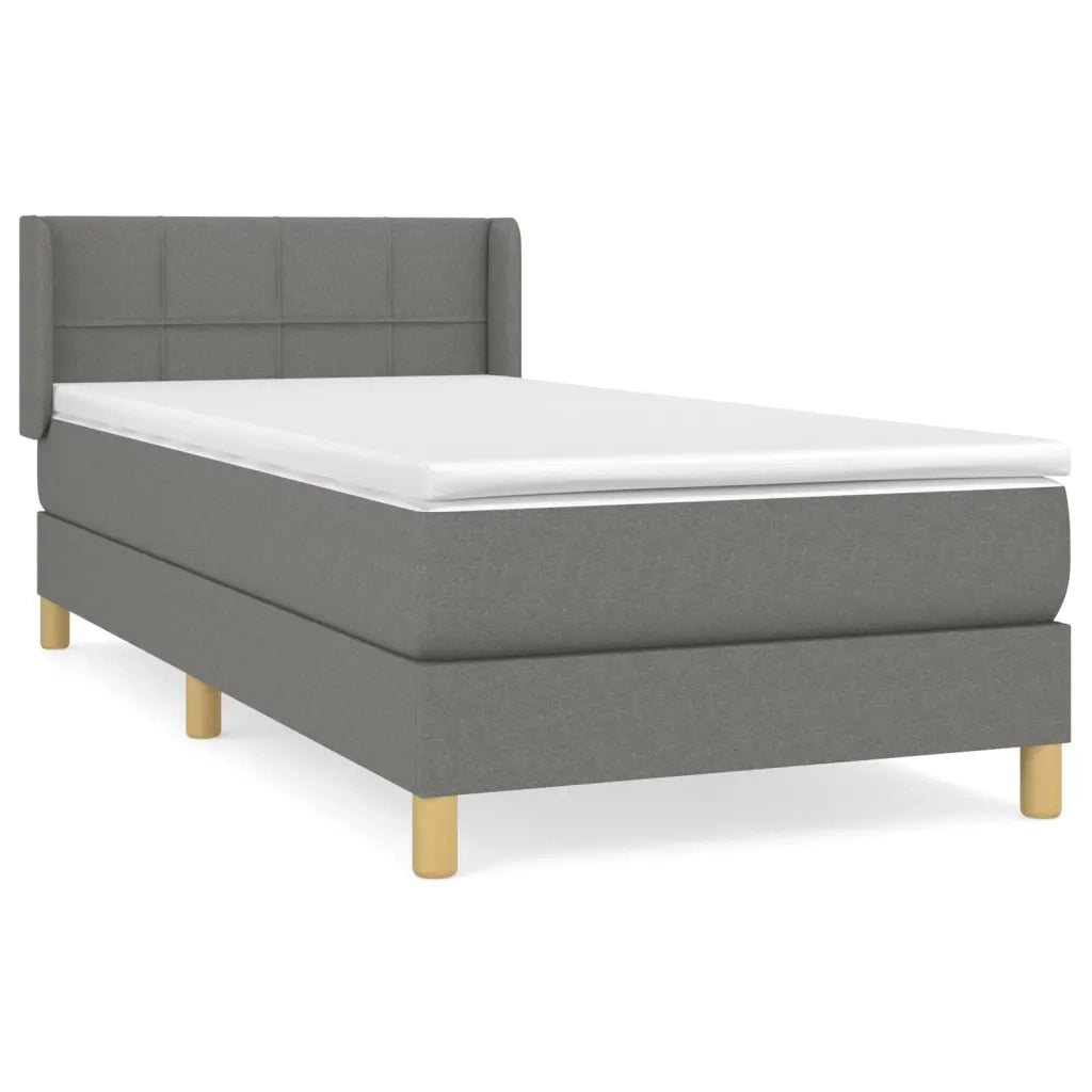 Giroletto a Molle con Materasso Grigio Scuro 100x200 cm Tessutocod mxl 98392