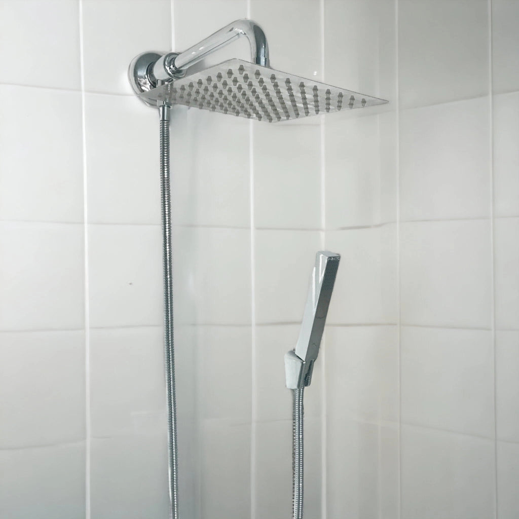 Set doccia con deviatore a pressione, braccio cm 40