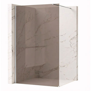 Parete Doccia Rea Flexi Brown / Chrome 100