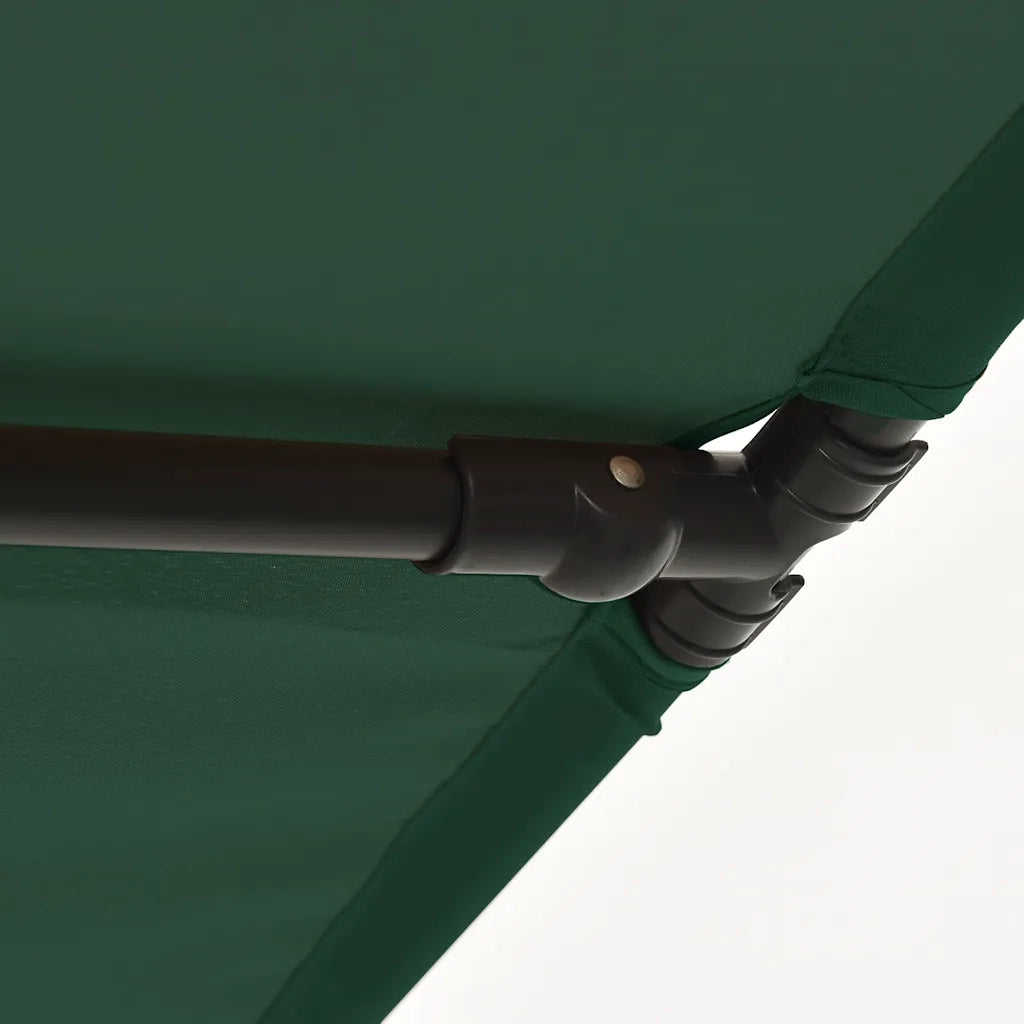 Ombrello | Parasolne da Giardino con Palo in Alluminio 2x1,5 m Verde