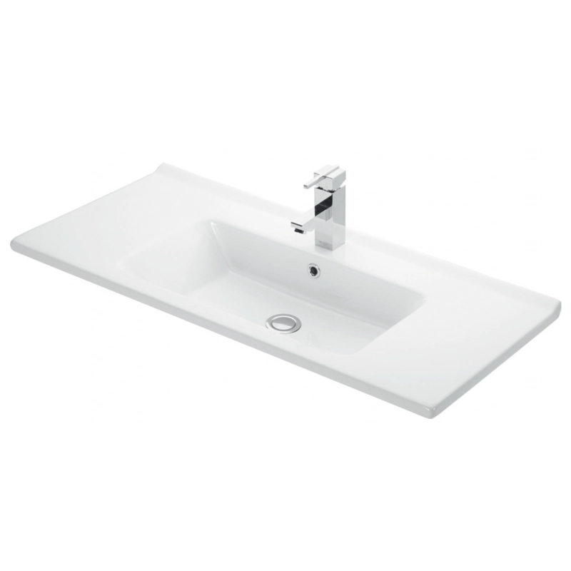 ETNA lavabo rettangolare sospeso 100x45x16,5 cm in porcellana
