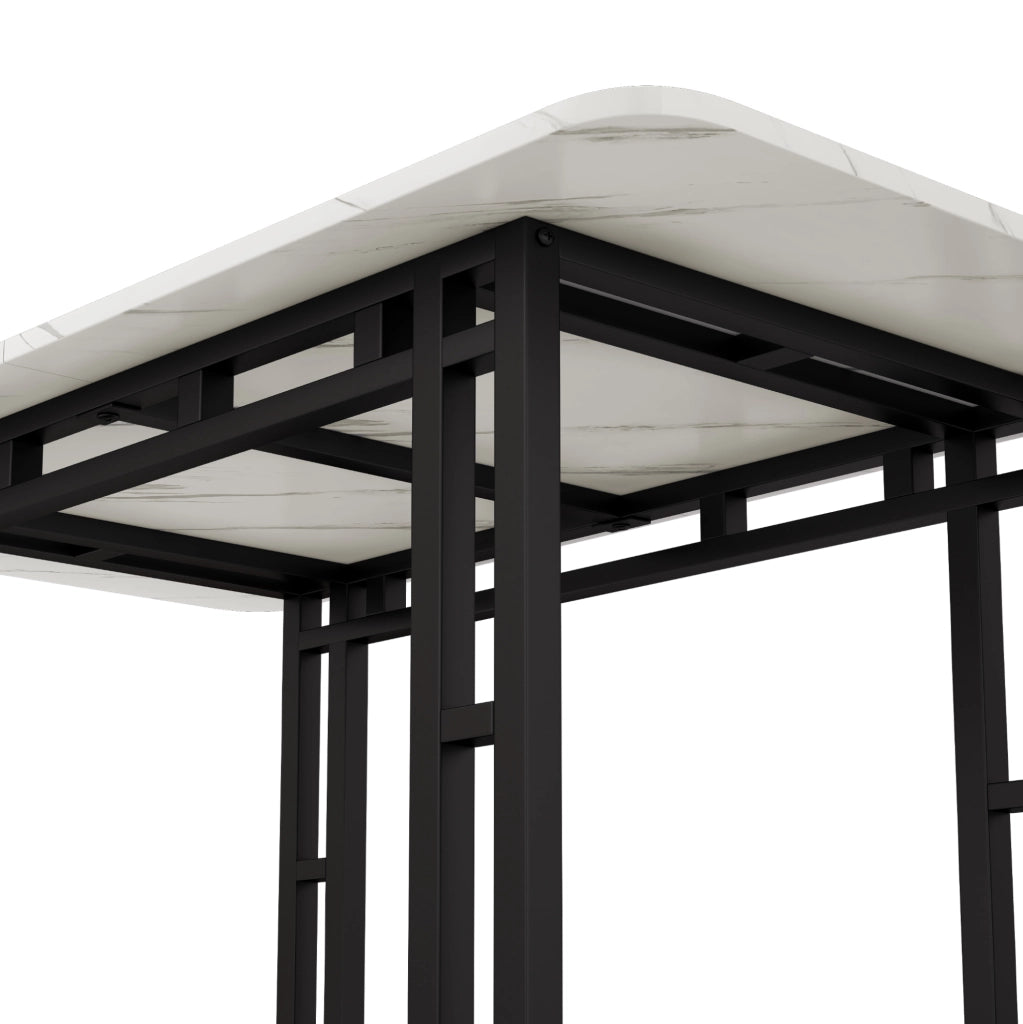 Set tavolo da pranzo nero con 4 sedie in velluto, larghezza 120 cm