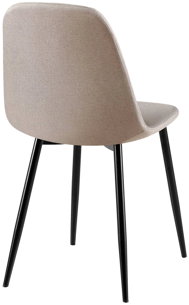 Set di 4 sedie Giverny grigio,Tessuto