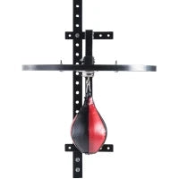 Piattaforma Boxe con Speedball Φ21 cm, Punching Ball per Allenamento Pugilato Arti Marziali, in Legno e Acciaio