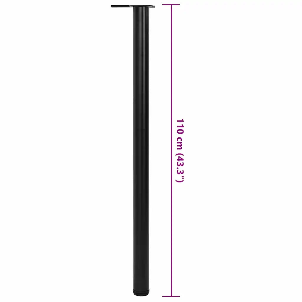 Set 4 gambe nere per tavolo regolabili in altezza 1100 mm 242141
