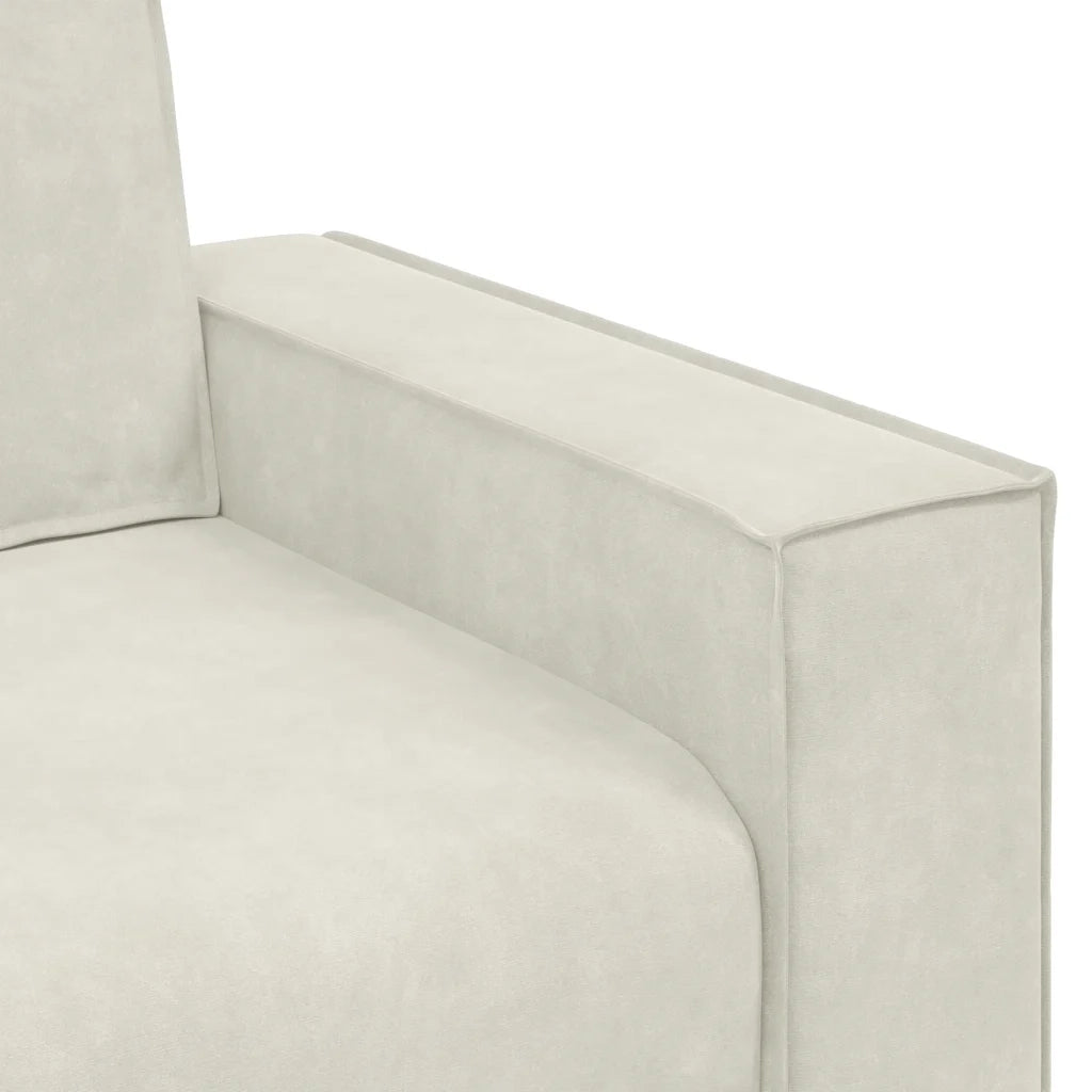 vidaXL Divano Sedia Crema 60 cm Velluto