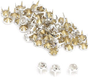 Studs metallici con denti cristalli chiodi per abbigliamento 50 pezzi 7 mm per artigianato cristalli rotondi per culet 7 mm